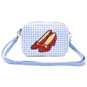 The Wizard of Oz Dorothy Ruby Slippers with Toto Vegan Leather Crossbody Dog Walking Bag – Dog Walking Bags & Pouches by Buckle - Down