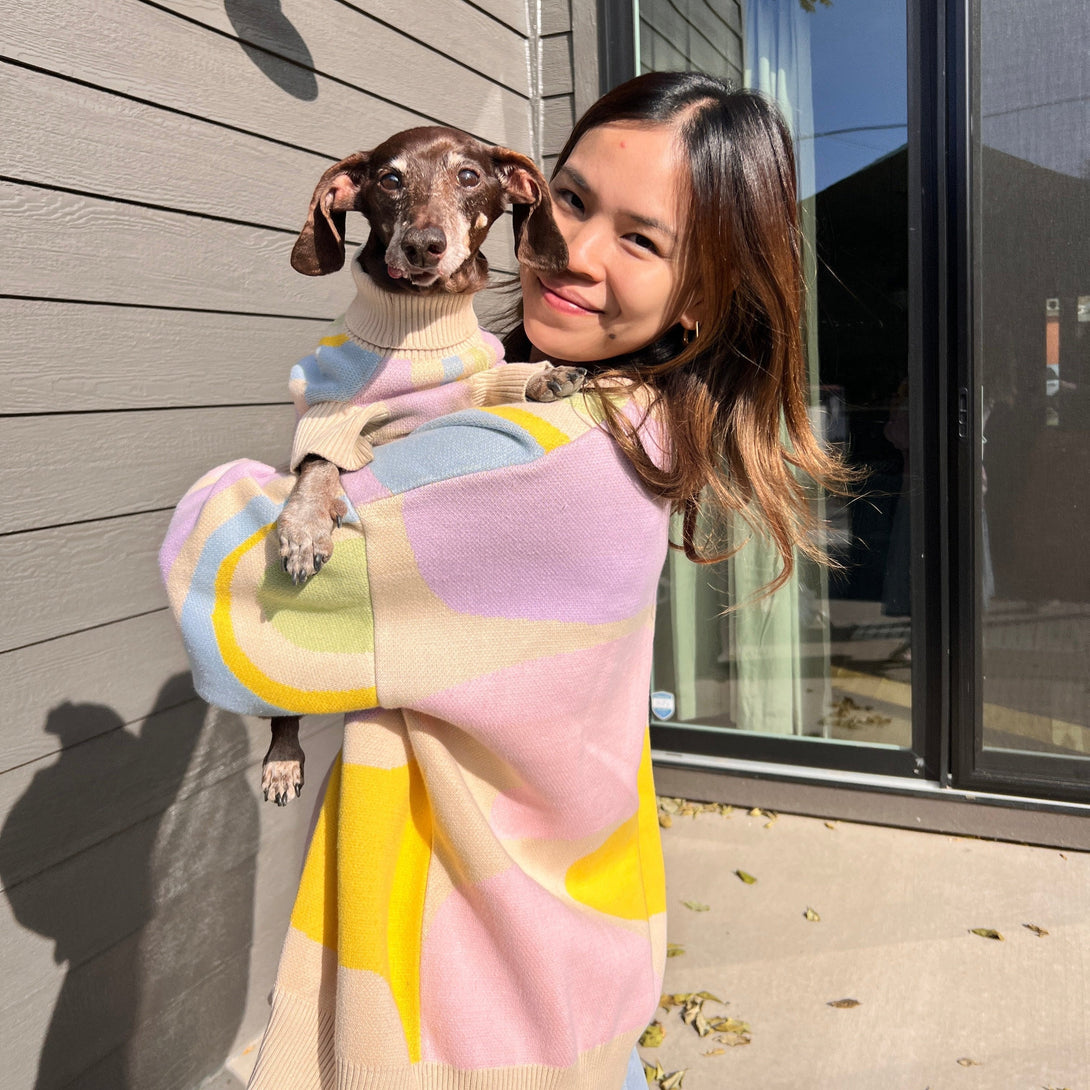 Wavy Knitted Dog Sweater – Sweaters & Hoodies by Sunbean