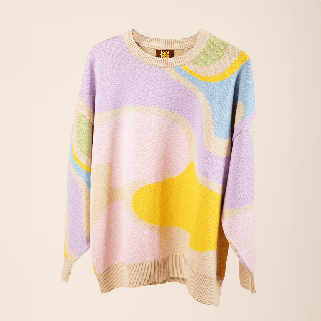 Wavy Oversized Human Sweater – Mens/Womens Sweaters by Sunbean