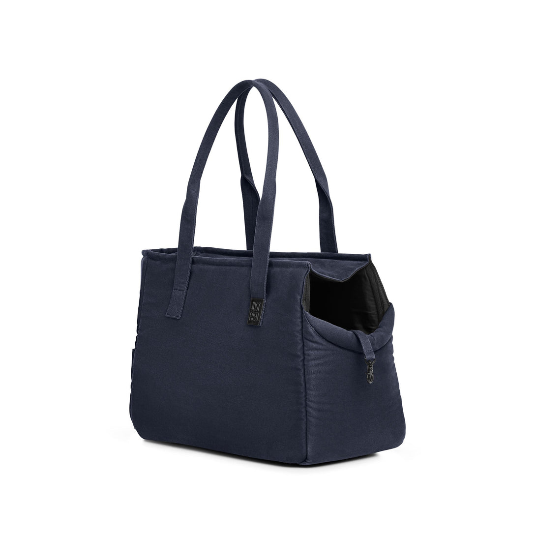 WEEKEND DOG CARRIER TOTE BAG - NAVY. – Pet Carriers by JUST FRED.