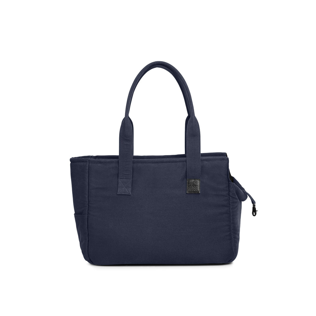WEEKEND DOG CARRIER TOTE BAG - NAVY. – Pet Carriers by JUST FRED.