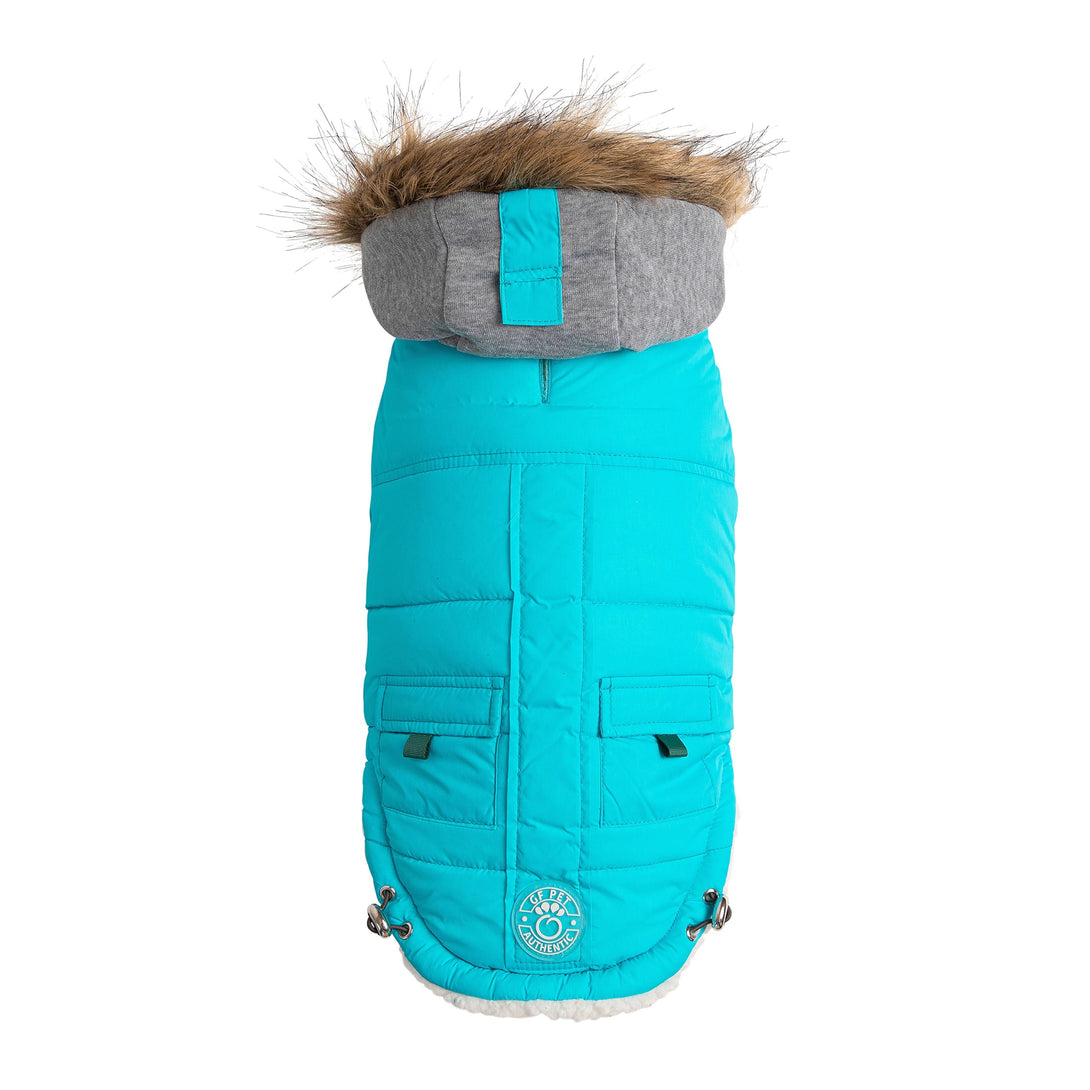 Winter Sailor Dog Parka Coat - Aqua – Jackets & Coats by GF Pet.us