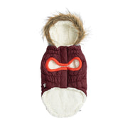 Winter Sailor Dog Parka Coat - Burgundy – Jackets & Coats by GF Pet.us