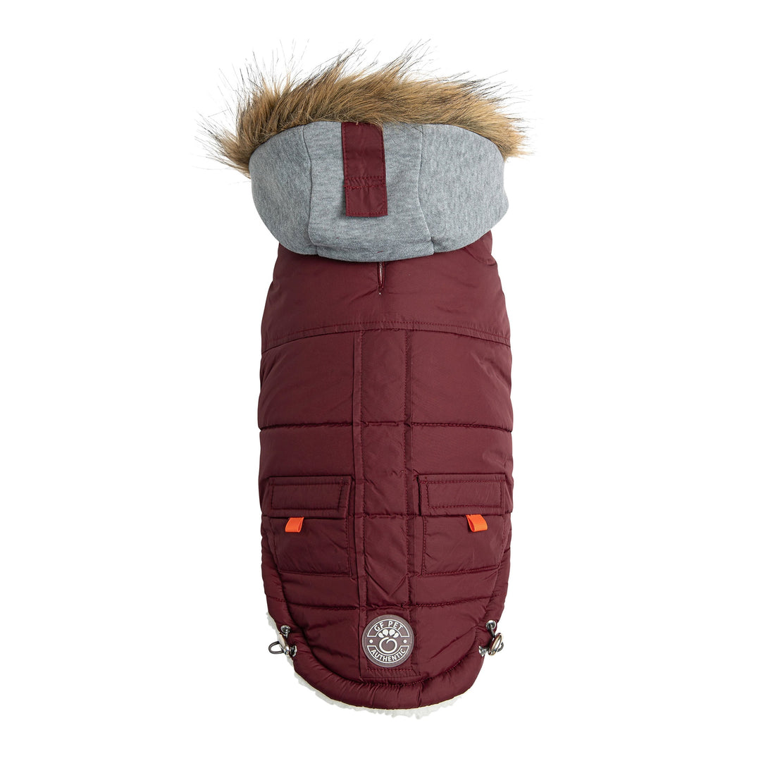 Winter Sailor Dog Parka Coat - Burgundy – Jackets & Coats by GF Pet.us